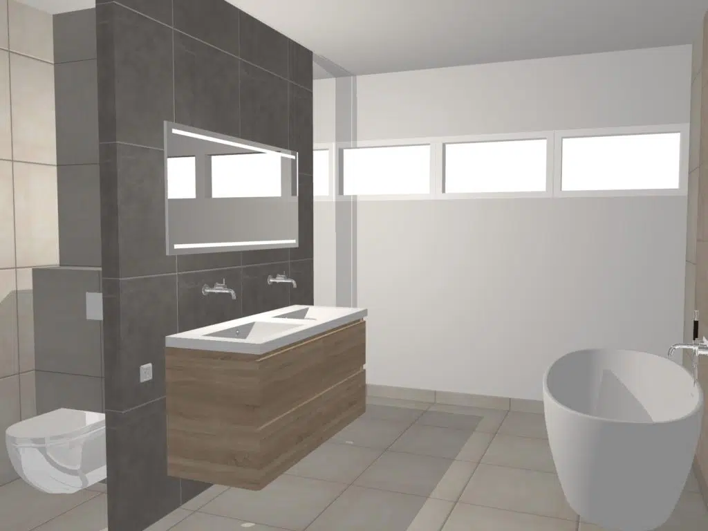 Badkamer ontwerp in 3D